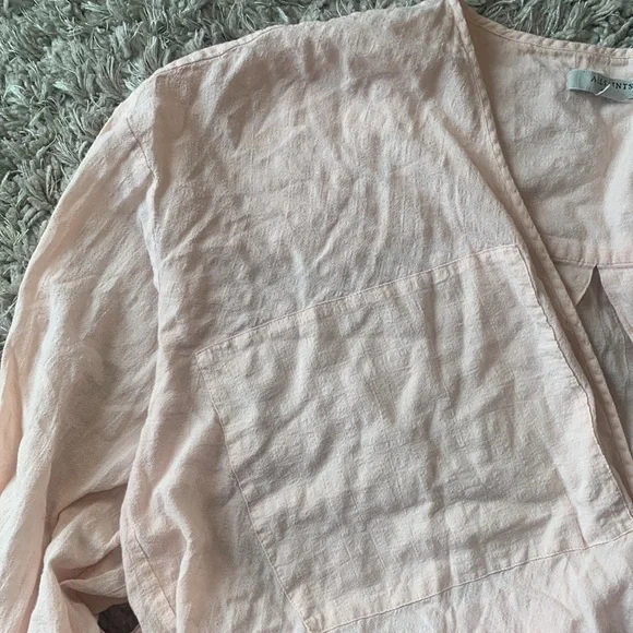 ALL SAINTS Crossover High Lo Flowy Blouse Blush Pink - Picture 14 of 16